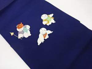 塩瀬金彩手描き童模様名古屋帯